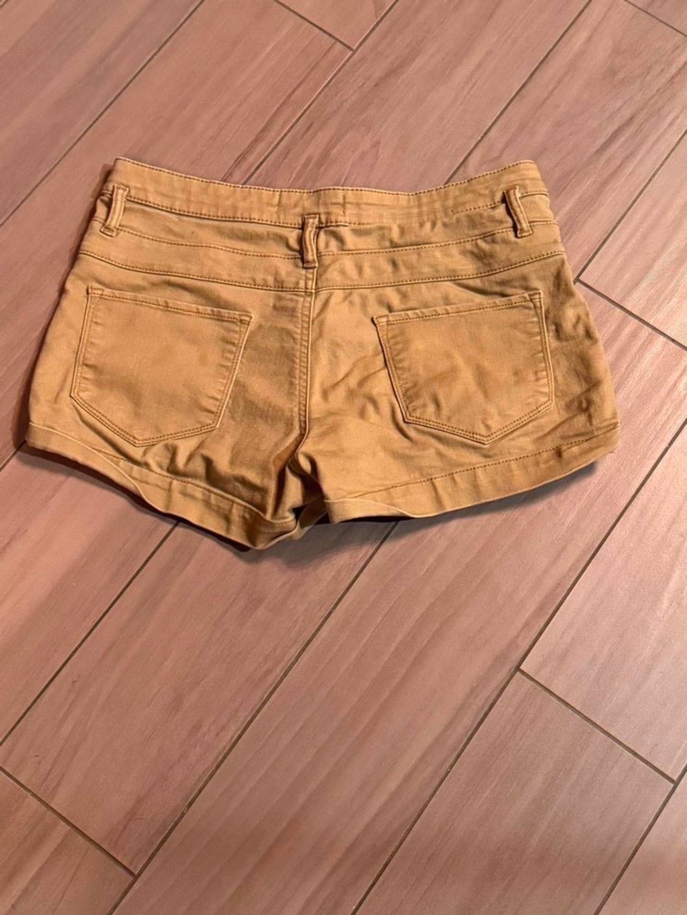 High-Waist khaki  Women’s Denim Shorts juniors size 13 - Picture 3 of 6